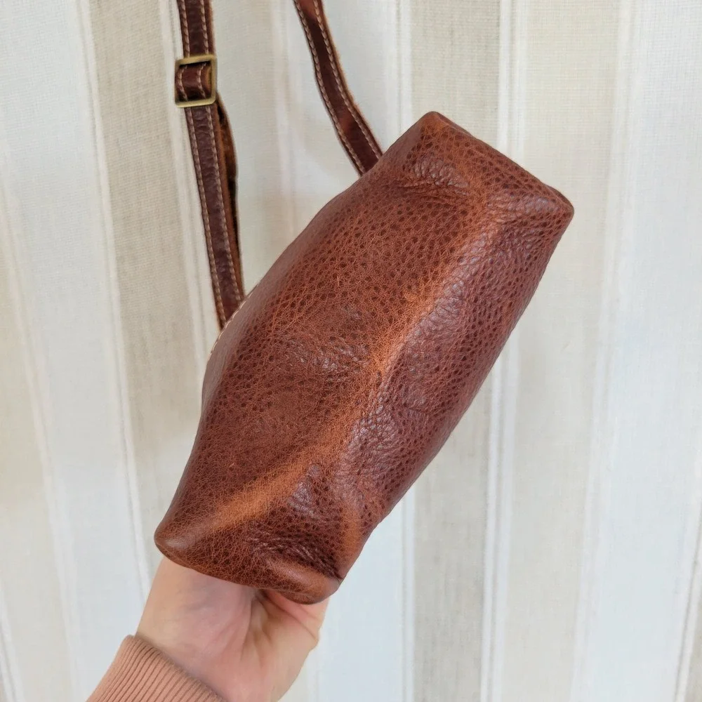 Portland Leather Goods‎ Crossbody Bag Purse Brown Boho Minimialist